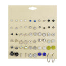 30 Pairs Alloy Stud Earrings Fashion Korean Stud Earrings for Women men Girls