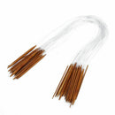 18 Pairs 32'' (80cm) Circular Carbonized Bamboo Knitting Kits Needles Set (