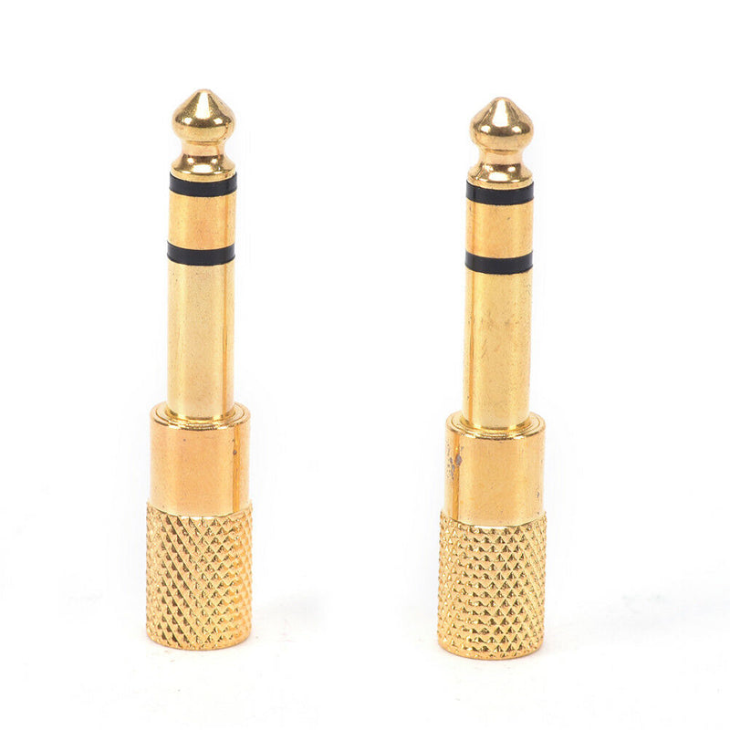2Pcs 6.5mm To 3.5mm Female to Male Headphone Stereo Audio Jack Adapter Plug3C