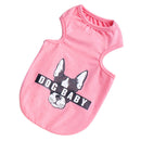 Cute Pattern Pet Puppy Dog Cat Pet Clothes Dress Vest T Shirt  Pink L