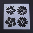 Plastic Flower Print Coffee Cake Stencils Mould Fondant Template Spray Mold
