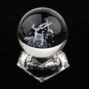80mm Clear Crystal Glass Ball Sphere Balls Home Office Decoration - Elk