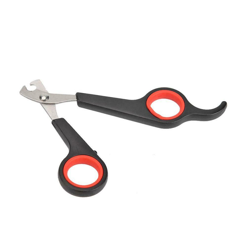 Stainless Steel Pet Nail Toe Scissors Dog Cat Claw Grooming Clipper (Black) A