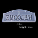 1Pc DIY Crystal Epoxy Mold Uppercase English Welcome Light Box Set-up DecorSEAU
