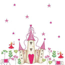 Cartoon Wall Stickers Princess Fairy Castle Wall Decals Kids Nursery Bedroo O0U9