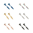 6 Pairs Of Stianless Steel Screw Earrings For Women