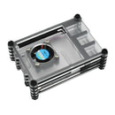 Geekteches Raspberry Pi Acrylic Case with Cooling Fan for Raspberry Pi 4 Mo