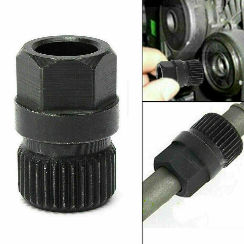 Universal 33 Spline Alternator Clutch Free Wheel Pulley Removal Tool Kit For Car