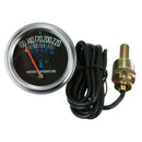Universal 52mm Car Mechanical Meter DC 12V Water Temperature Gauge Yellow Light