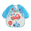 Cartoon Waterproof Unisex Baby Feeding Long Sleeve Art Apron Animal Bibs(G) A