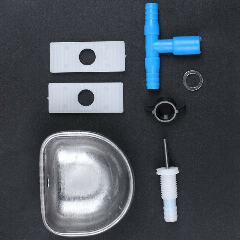 Rabbit Automatic Drinker Water Feeder Fix Bowl Stainless Steel T Joint Equi F9E8