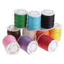10 Rolls Waxed Cotton Fabric String Thread Cord Rope Beading Jewelry Crafts