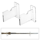 1 Pair Transparent Sword Stand Sword Holder Acrylic Storage Rack for Home Shop
