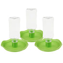 3x Reptile Pet Water Drinking Bottle Feed Frog Dispenser Bowl Feeder Green