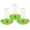 3x Reptile Pet Water Drinking Bottle Feed Frog Dispenser Bowl Feeder Green