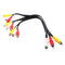 3 RCA Male Jack to 9 RCA Female Plug Splitter Audio Video AV Adapter Cable