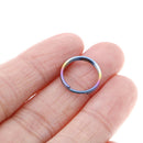 2Pcs 14mm Titanium alloy key ring TC4 flashlight clip keychain circle BX