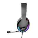 Wired Colorful Gaming Headset Stereo Surround Sound RGB LED Light Noise