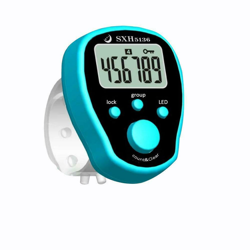 Manual Electronic Accurate Golf Finger Digital LED Hand Ring Counter 6 Colors