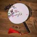 Women Fan Double-Sided Print Group Fan Ancient Classic Round Palace Dance F A5H3