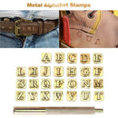 26pcs Wood Leather Punching Stamp Set Carbon Steel Metal Alphabet Stamps