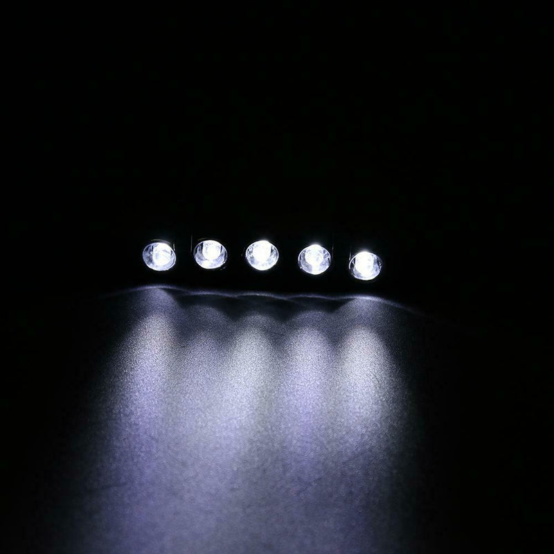 5 LED Battery Power Head Cap Hat Clip Light Lamp for Hunting Fishing
