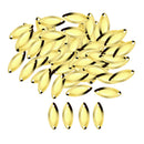 100pcs Fly Fishing Spoons Lure Hard Sequins Baits Golden L