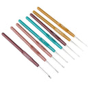 8pcs Plastic Handle Aluminium Head Crochet Hooks Sweater Sewing Needles Kit