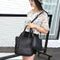 4pcs/set Litchi Leather Tassel Women Tote Shoulder Handbag Card Bags (Black