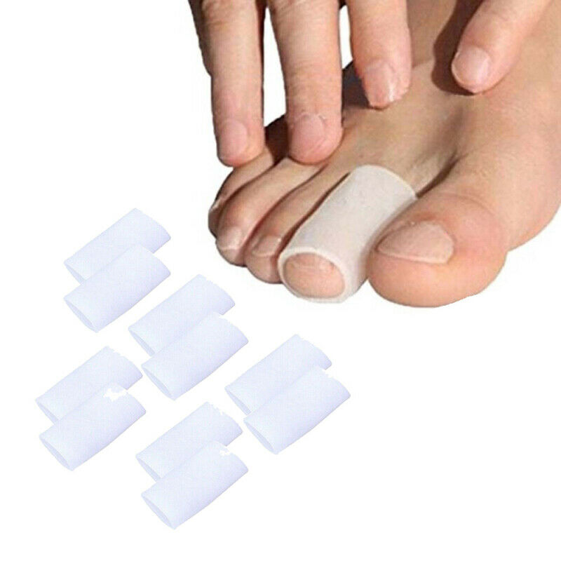 10pcs Silicone Toe Gel Protector Sleeve Tubes Ingrown Toenail Corn Cushion Cap k