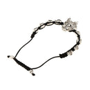 Men Wolf Head Crystal Unisex Adjustable Fashion Braid Bracelet Beads Bangle
