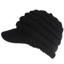 Black Spring Winter Female Ball Cap Winter Hat for Women Girl