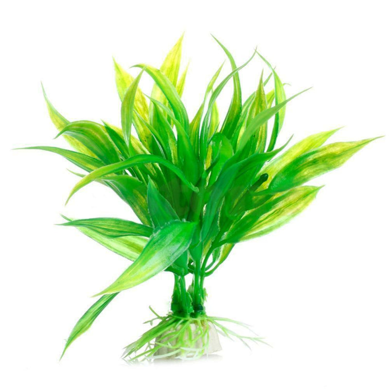 1x Water Grass Green Plant Ornament For Fish Tank Artificial Plastic Aquarium A+