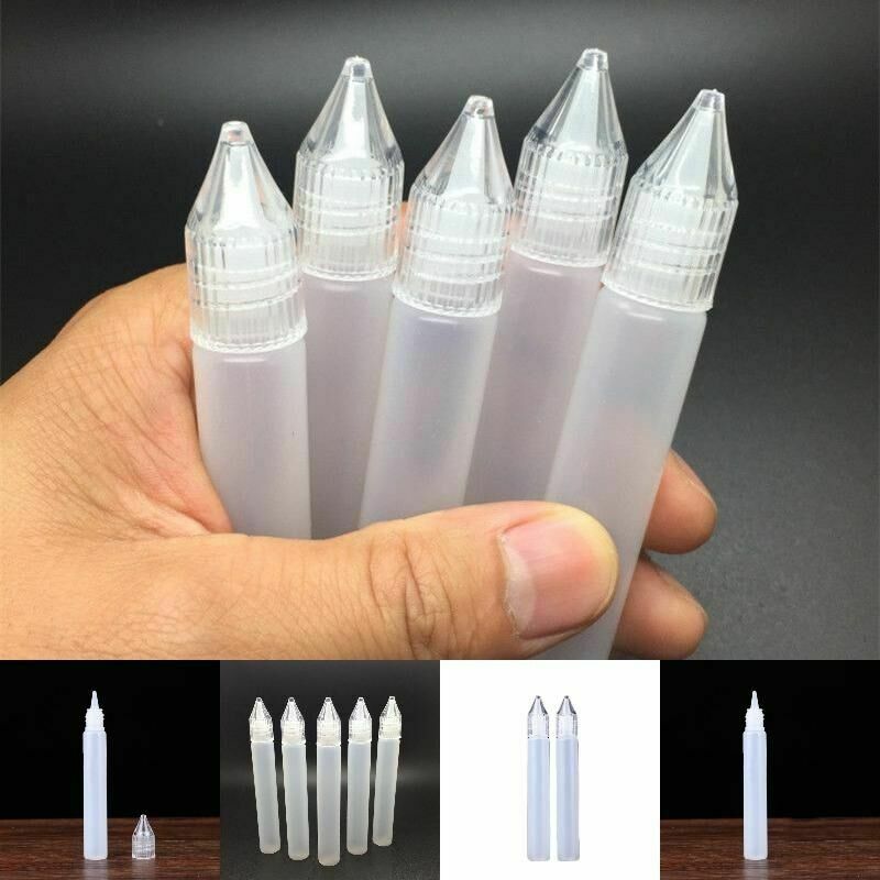 Sale Needle Tip Empty Plastic Squeezable Liquid Dropper Filling ! Bottles B6P5
