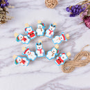 10PCS/Set Christmas Bear Wood Clips Photo Paper Pegs Clothespin Craft Decor LJ
