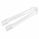 Plastic Cooking Bread Cake Fruit Salad Food Clip Tong 16cm Long Transparent K5Y2