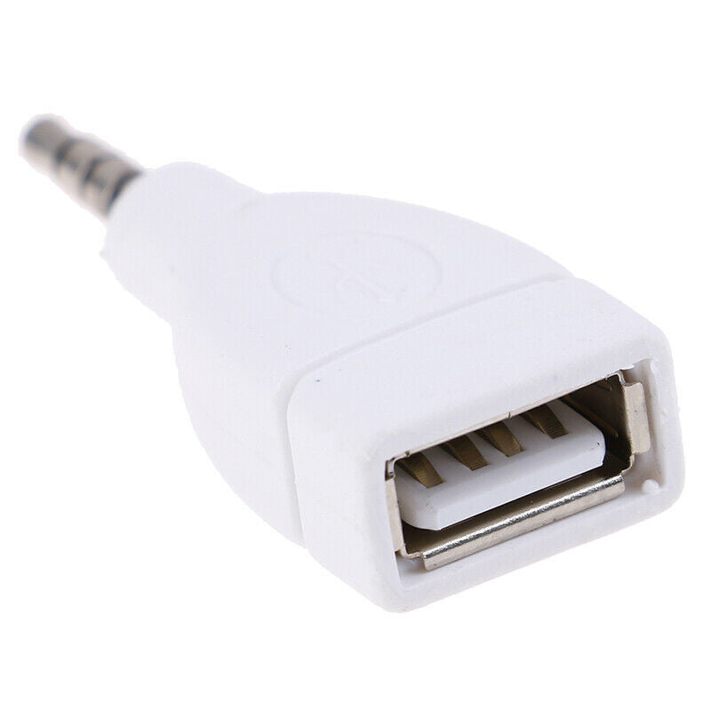 Converter Adapter USB 2.0 Female to 3.5mm Male AUX Audio Car Plug Jack wh dfTEUS