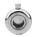 Round Semi-transparent Stainless Steel Wine Pot Hip Flask Camping Flagons
