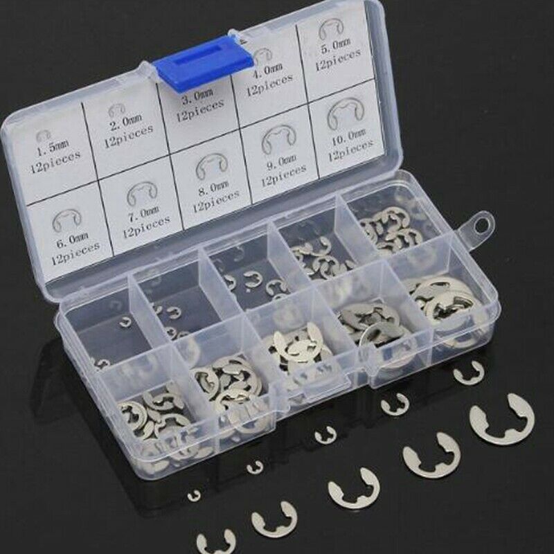 5X(120Pcs/Lot 304 Stainless Steel Stainless Steel E Clip Washer assortment H7G5)