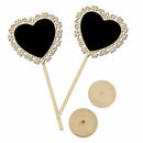 10 Pieces Heart Mini Blackboard Chalkboard Message Wedding Party Table Deco Y4Y8