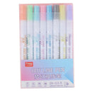 Glitter Metallic Double Line Pen Outline Markers for Scrapbooking Poster 8 Color