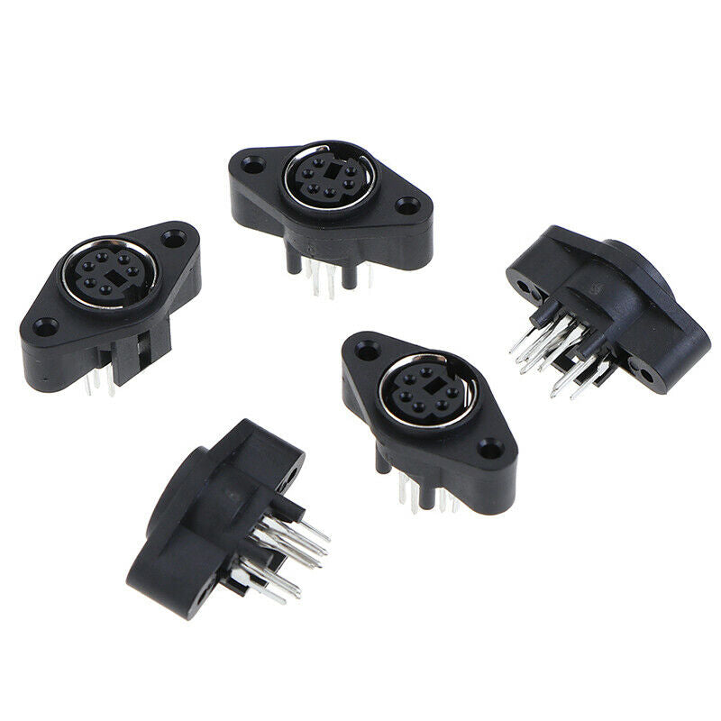 5PCS MDC/S Terminal Socket DIN Jack Connector  Mini PS2 6Pin 6P SocketB Gw