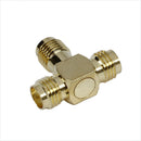 5X(SMA Female to Two SMA Female Triple T RF Adapter connector 3 way Splitt M7N7)