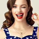 Fashion Multi Layer Necklace Coin Pendant Clavicle Chain Retro Jewelry Gift