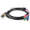 1.5m 5Ft VGA to TV 3 RCA Component AV Adapter Cable for PC Laptop #gib