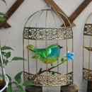 2x Iron Craft Birdcage Decor Wall Hanging Birdhouse Garden Fence Ornaments
