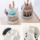 Functional 7 Compartments Rotating Pen Pencil Holder Desk Organizer Plastic
