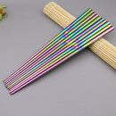 2 pairs Japanese Korean Length 23cm Food Grade Chopsticks Top Mirror Polish O4R8