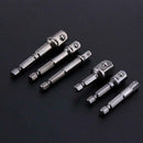 8PCS Socket Bits Adapter Set Hex Drill Nut Driver Power Shank 1/4" 3/8" 1/2