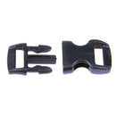 50pcs Outdoor Plastic Paracord Bracelet Black Curved Buckles Survival Tools A